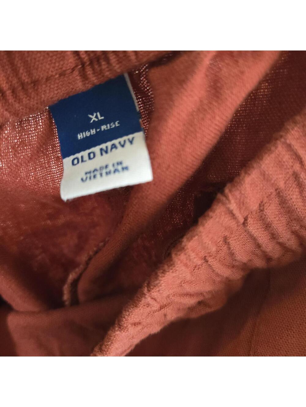 Old Navy High Rise Linen Blend Shorts Women's XL Terracotta Coastal Grandma NWT - Picture 5 of 7